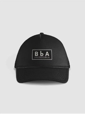Black BbA logo trucker hat