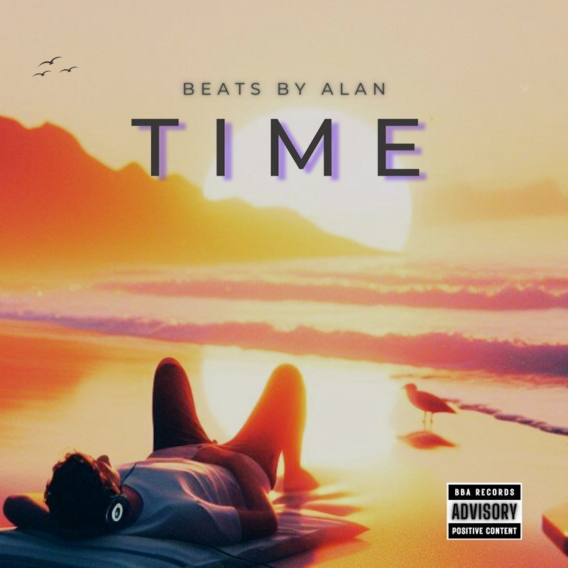 Time by Beats By Alan — official cover showing a sunset beach